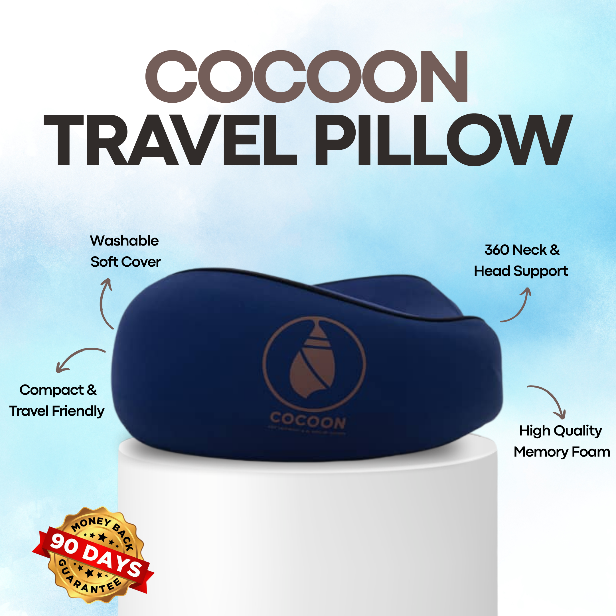 Comfort Kit: Free Eye Mask with Cocoon Travel Pillow