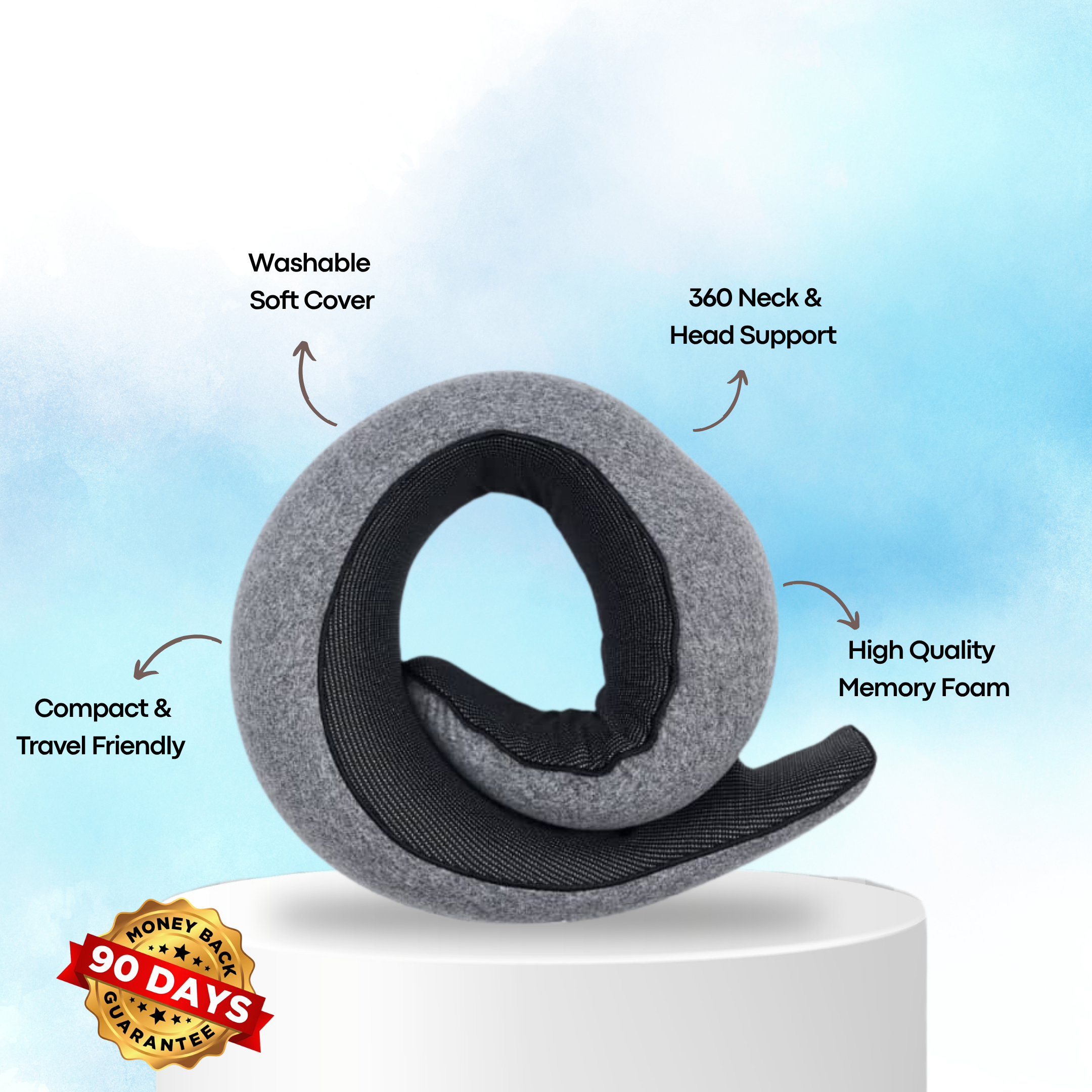 Comfort Kit: Free Eye Mask with Cocoon Travel Pillow