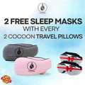 2 Free Sleep Masks with 2 Cocoon Pillows