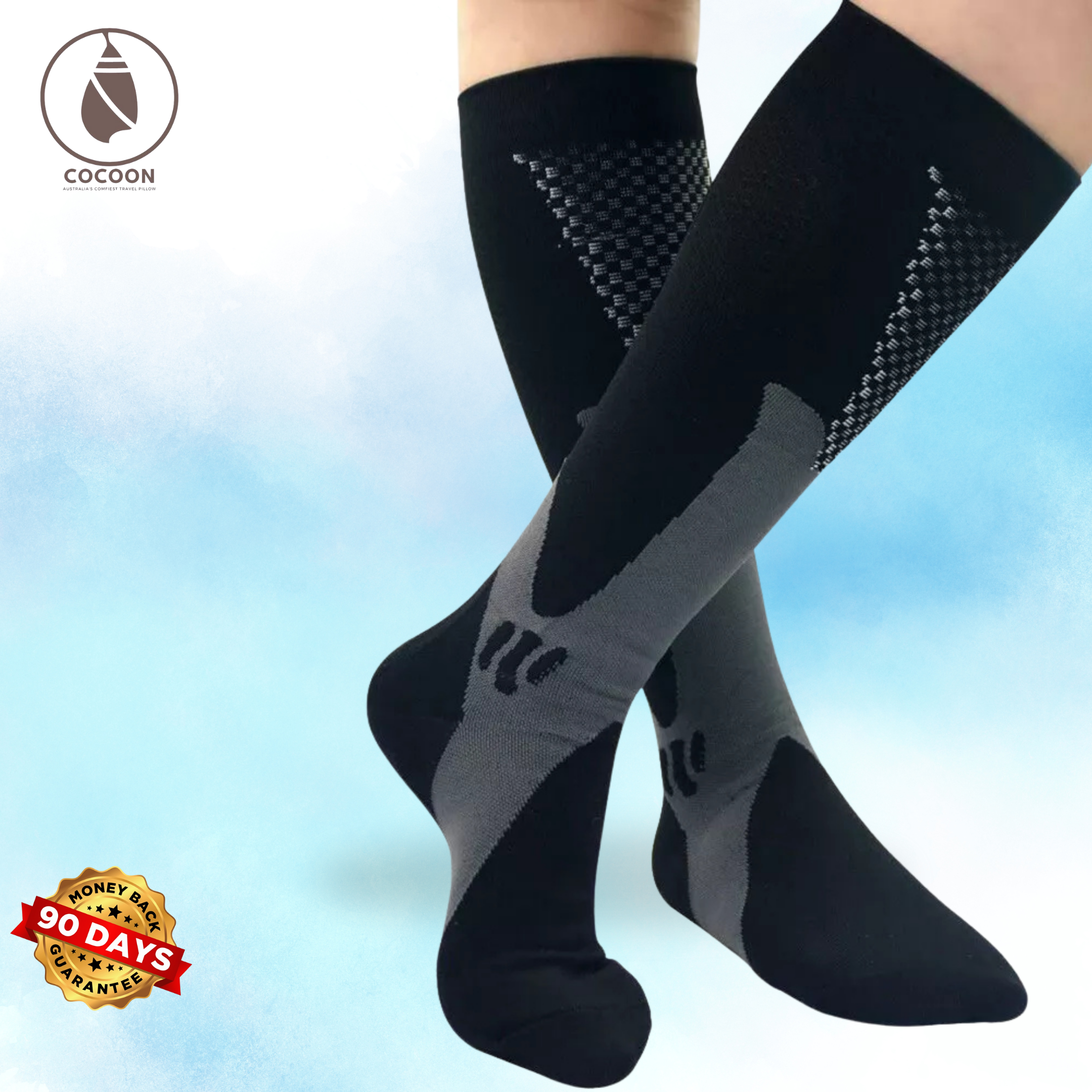 2 Cocoon Travel Pillows +2 Free Compression Socks - Cocoon-Australia